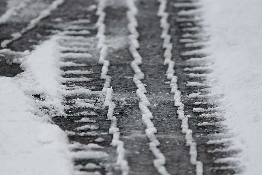 road, snows, tire tracks, snow, mature, profile, winter tires, winter, trace, reprint