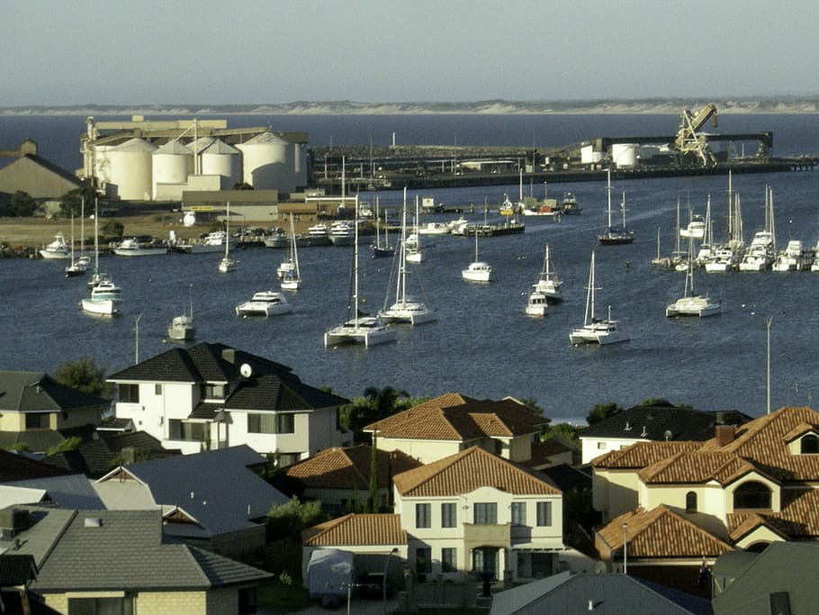 tua, barat, Old Port, Area Port, Bunbury, Australia Barat, Australia, teluk, kapal, foto