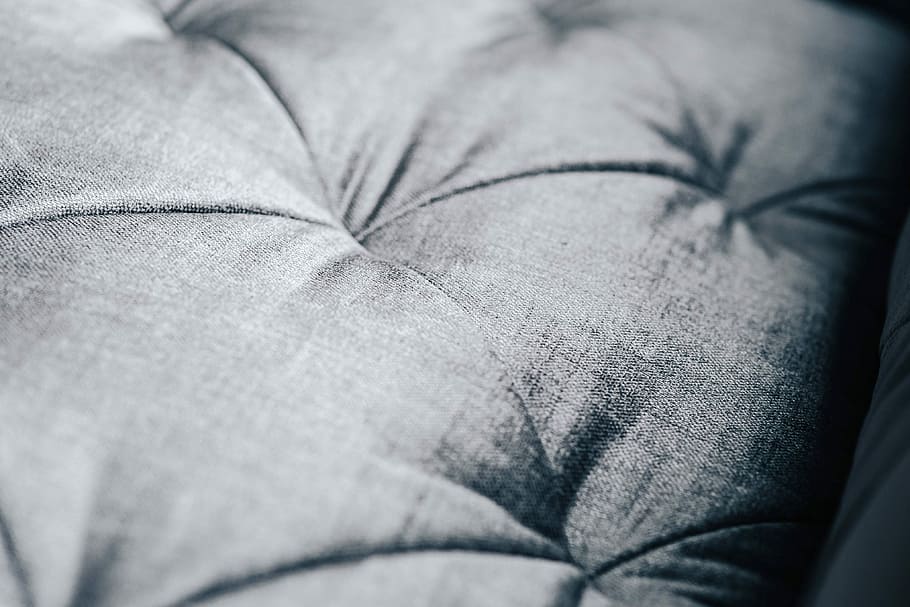 almofadas, cinza, sofá, close-up, cama, material, canapé, travesseiro, macio, sentado