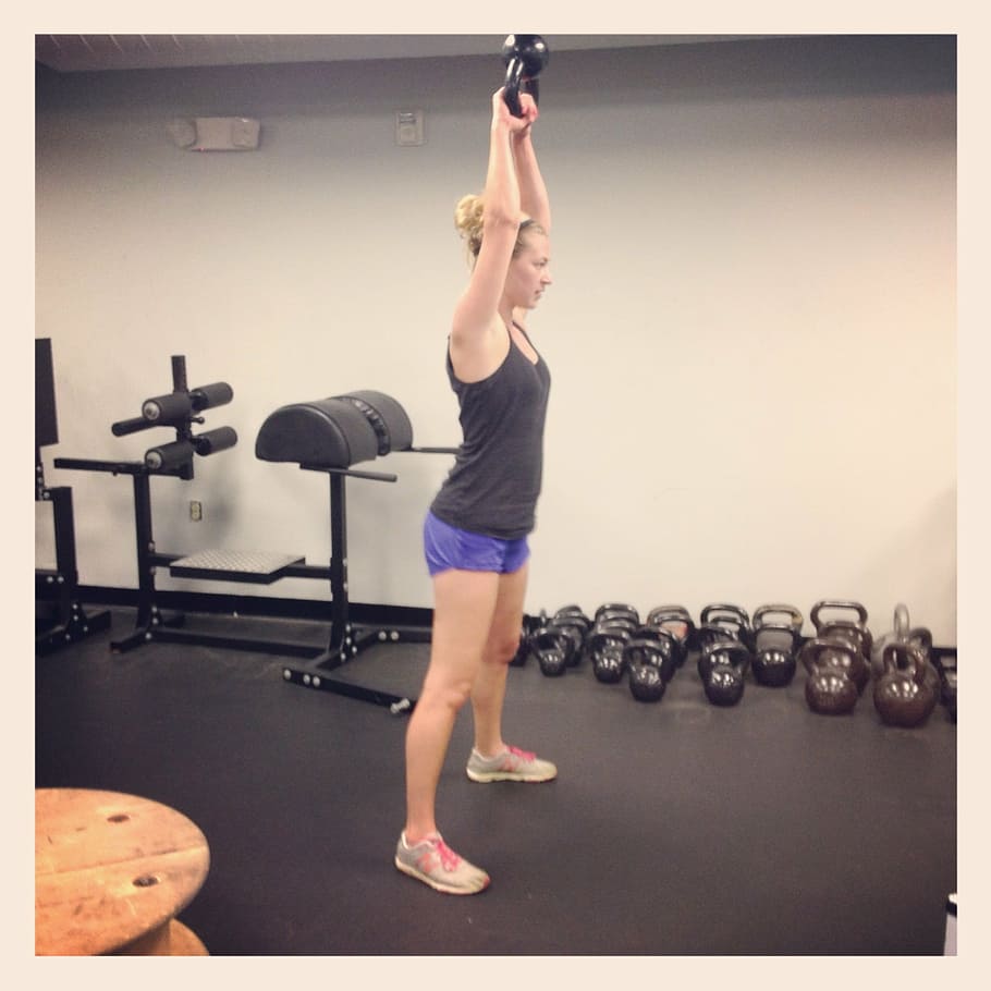 woman, lifting, kettle bell, exercise, bell, fitness, training, kettle, workout, weight