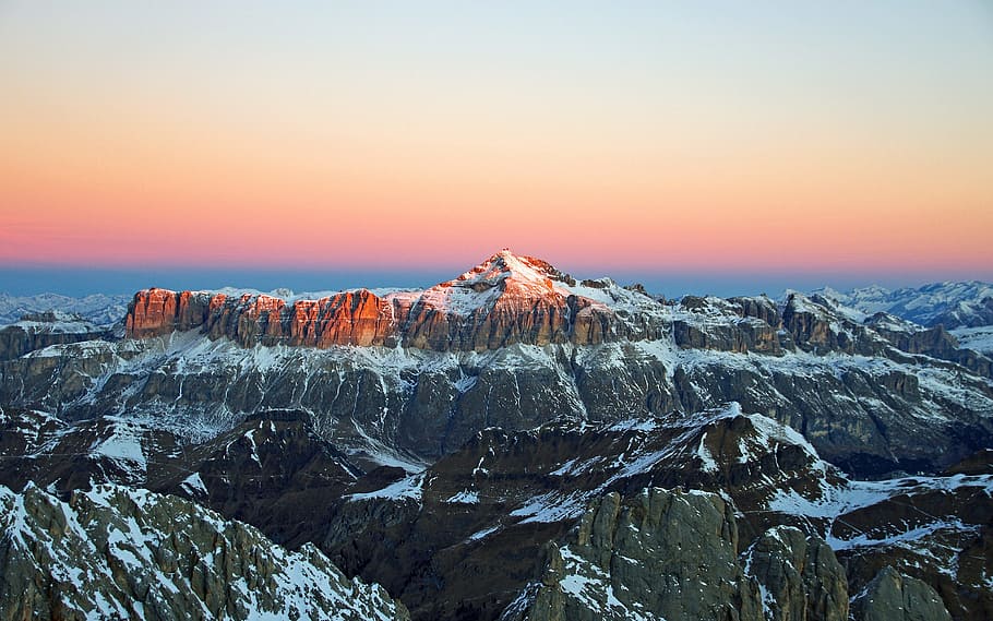 alps salju matahari terbit pagi, pegunungan Alpen, Salju, Matahari Terbit, Pagi, pemandangan, gunung, alam, lanskap, matahari terbenam