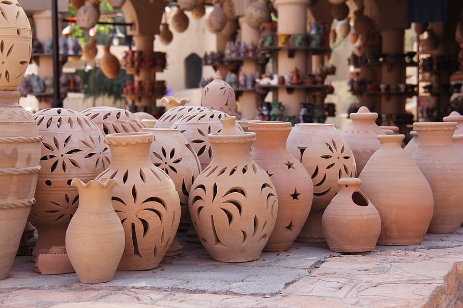 tembikar, suvenir, tradisional, seni, perjalanan, kerajinan, dekorasi, tanah liat, desain, liburan