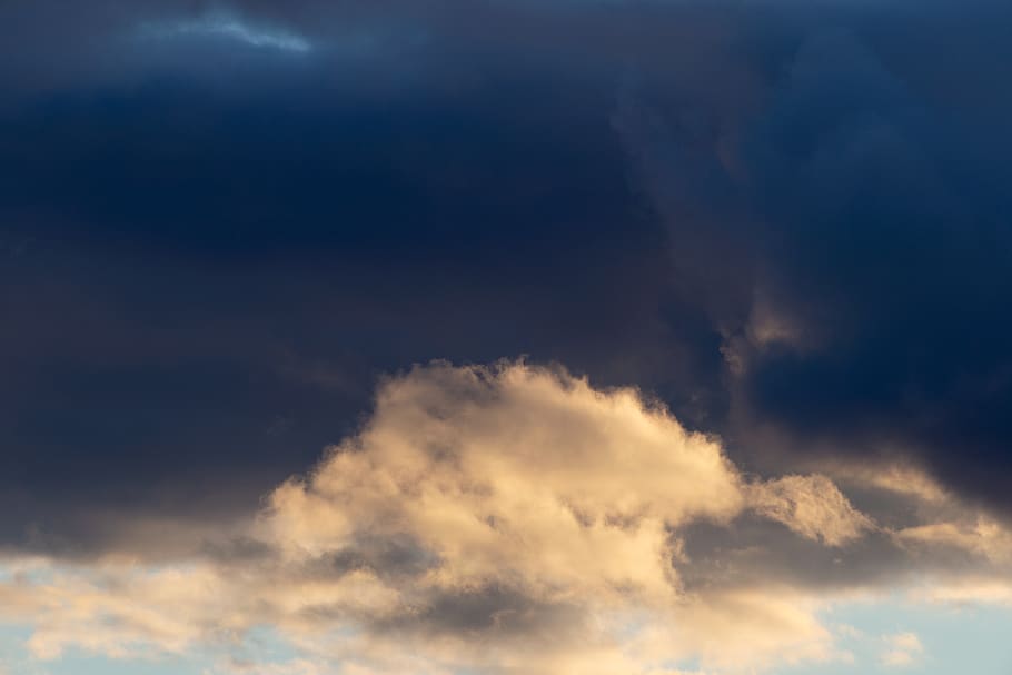 moody, clouds, sky, contrast, dramatic, atmosphere, blue, golden, dusk, dawn