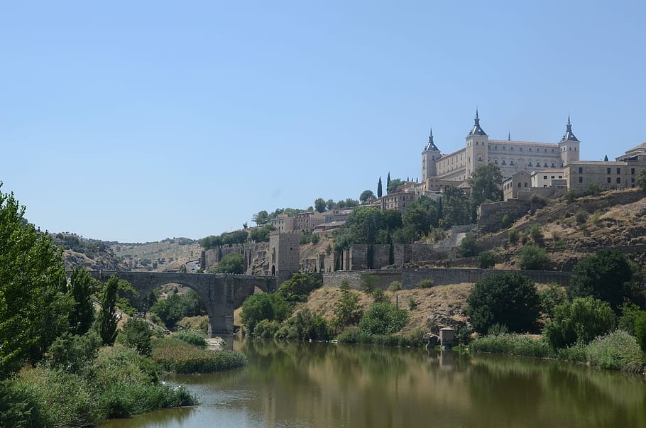 Toledo, Turismo, Viajes, Castillo, viaje, paisaje, cielo, azul, paseo, cielo azul