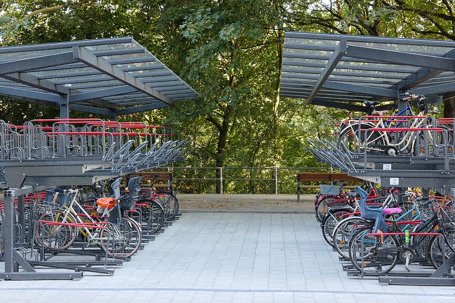 bike racks, bike, bicycles, parking possibility, cycling, wheels, park, parking space, bicycle stand, bicycle-parking