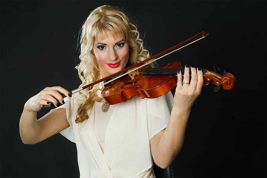 Mujer tocando el violín, violín, músico, violinista, música, instrumento, artístico, mujer, melodía, tocando el violín