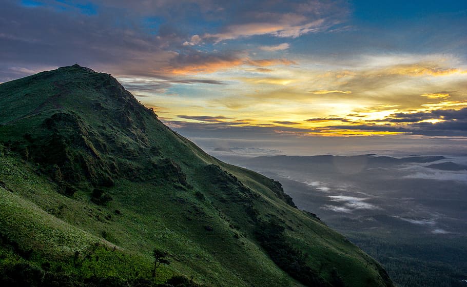 top, view, mountain photo, western ghats, landscape, nature, clouds, sky, scenics - nature, environment
