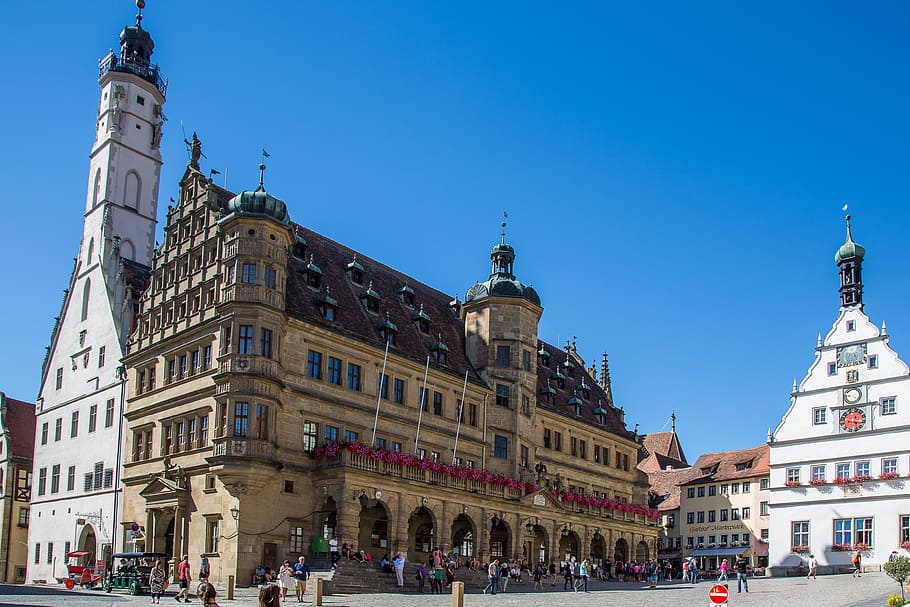 Rothenburg de los sordos, ayuntamiento, mercado, exterior del edificio, arquitectura, estructura construida, ciudad, edificio, destinos de viaje, cielo