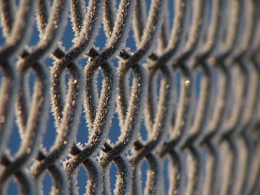 pattern, background, frost, cold, ice, winter, hoarfrost, fence, backgrounds, metal