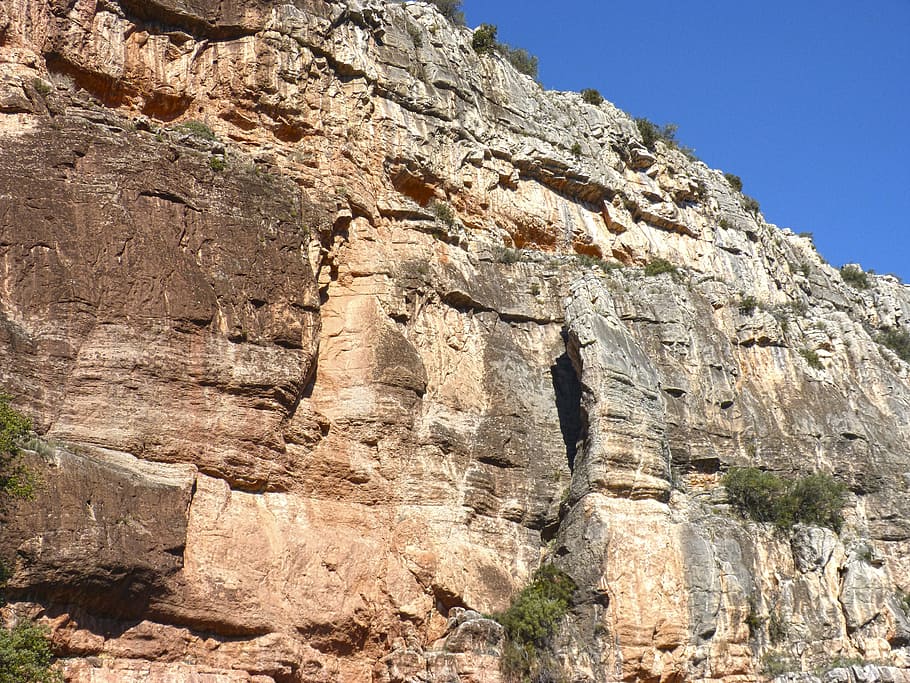 rock wall, montsant, needle rock, priorat, hiking, rock column, limestone, grau high vilella, rock, solid