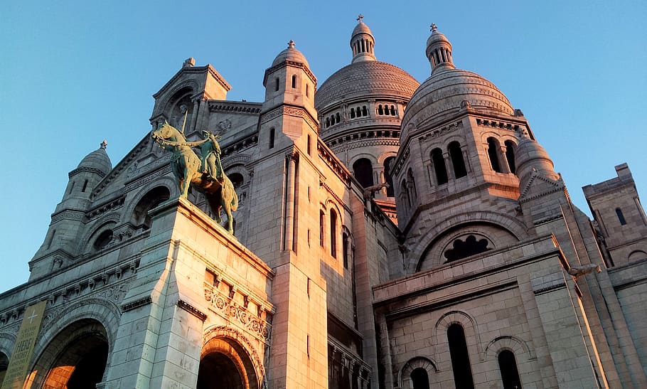 paris, montmartre, france, monument, basilica, sacré-coeur, sacred heart, basilica of the sacred heart, sacre coeur, dome