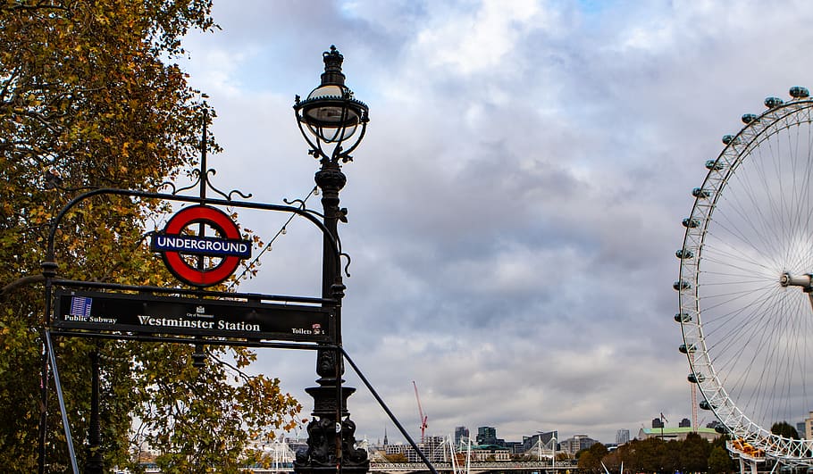 estación de Westminster, metro, London Eye, metro de Londres, tubo, Londres, estación, Westminster, ciudad, Inglaterra