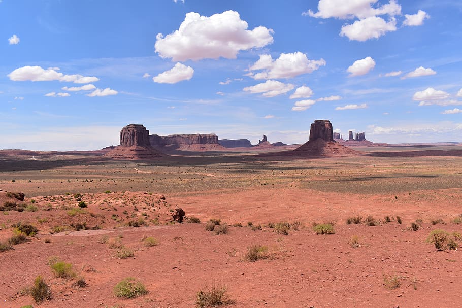 desert, arizona, erosion, sky, clouds, landscape, nature, scenic, stone, america