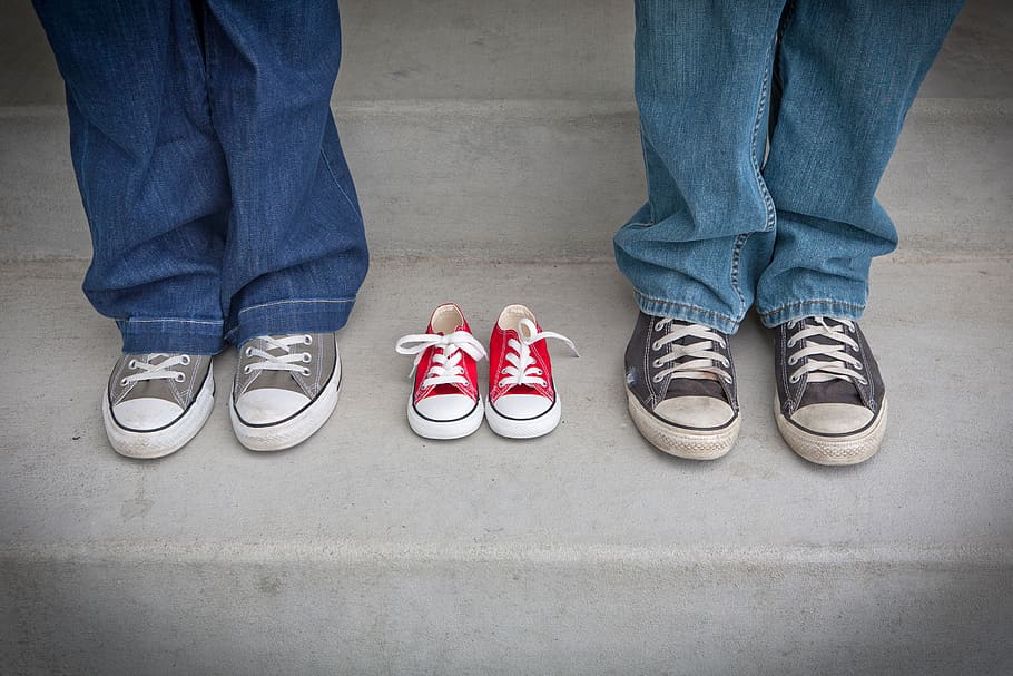 people, body, anatomy, limbs, legs, feet, sneakers, shoes, couple, baby