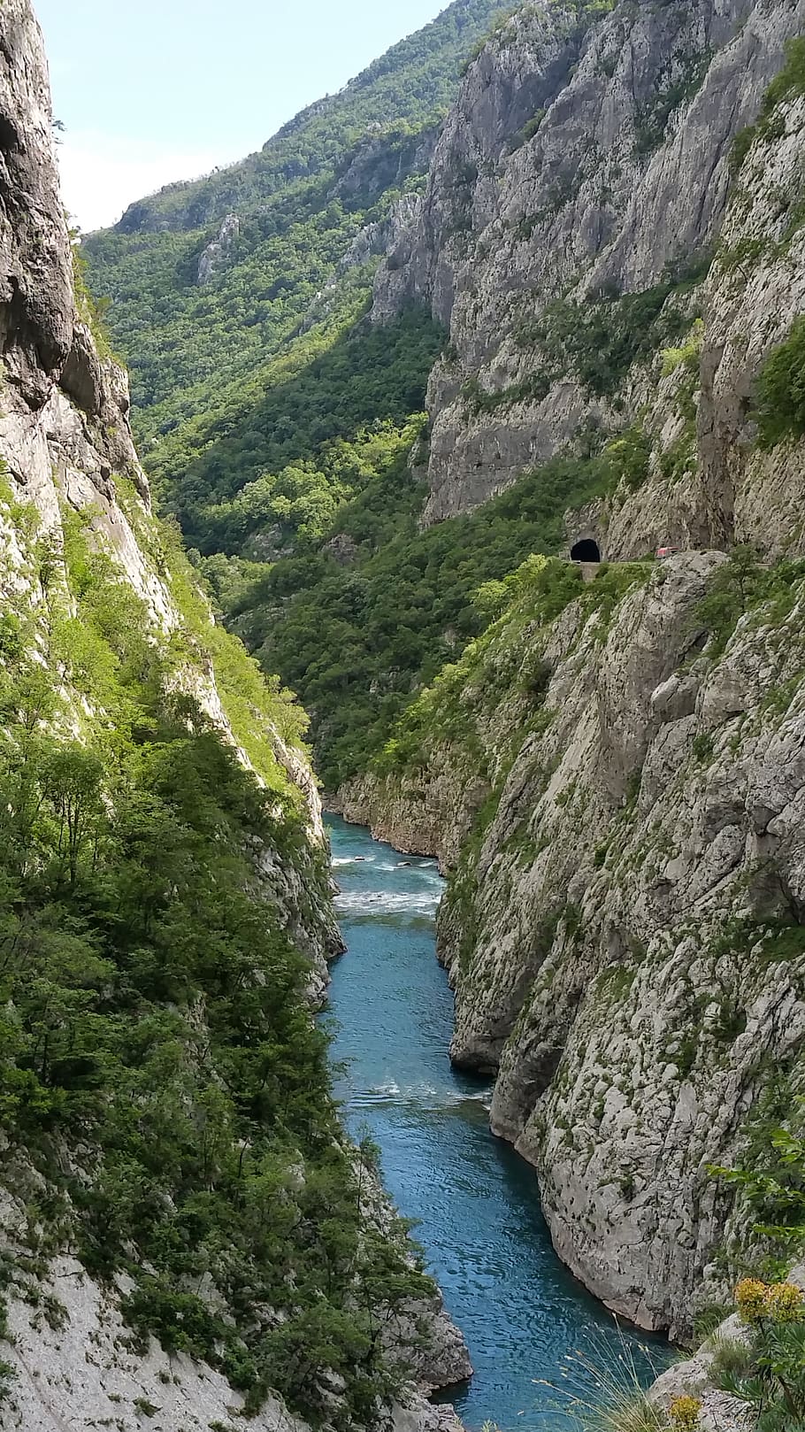 montenegro, roca, naturaleza, montañas, verano, viajes, belleza, río, agua, mediterráneo