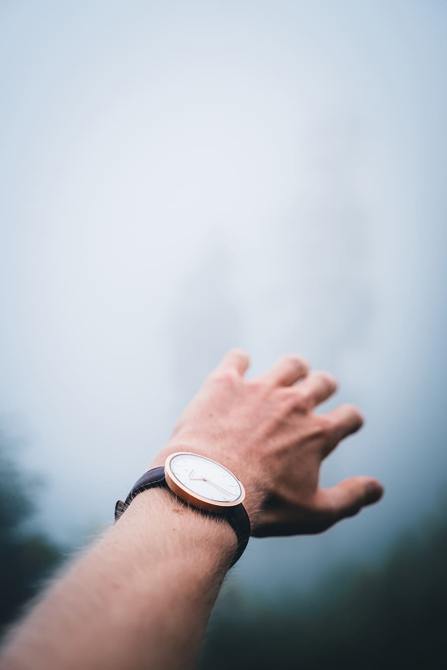 fog, clock, north green, hiking, outdoor, dom, time, mystical, clock face, movement