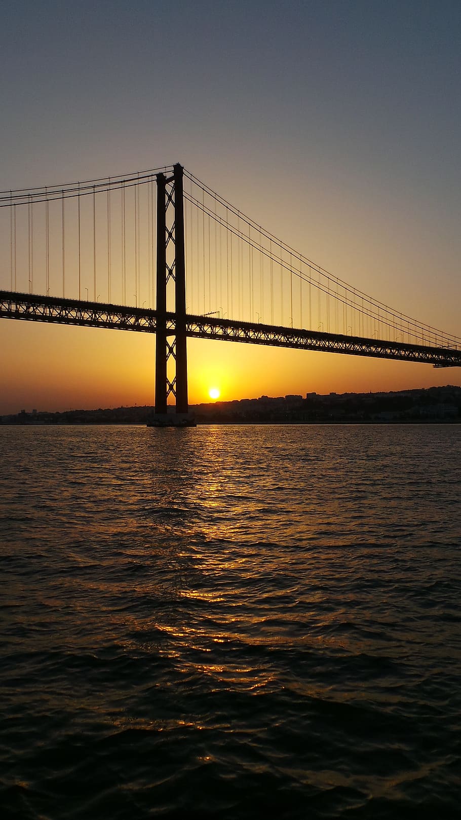 фото моста на закате