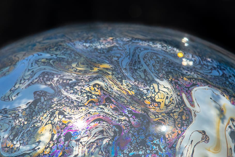 soap bubble, colour, color, colourful, colorful, iridescent, water, art and craft, close-up, multi colored