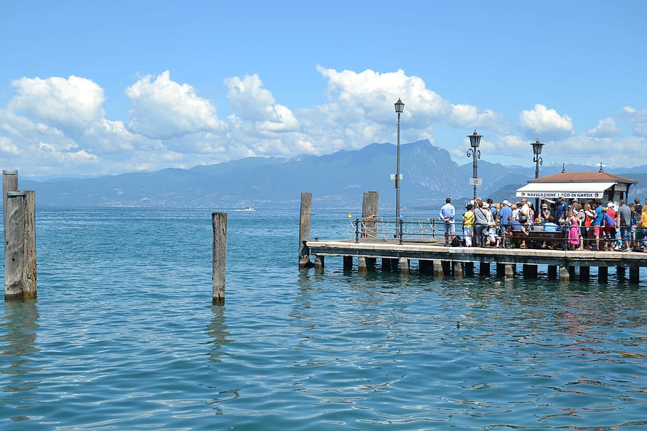 Italy, Garda, Port, Water, Pier, Holiday, lake, blue, sky, web