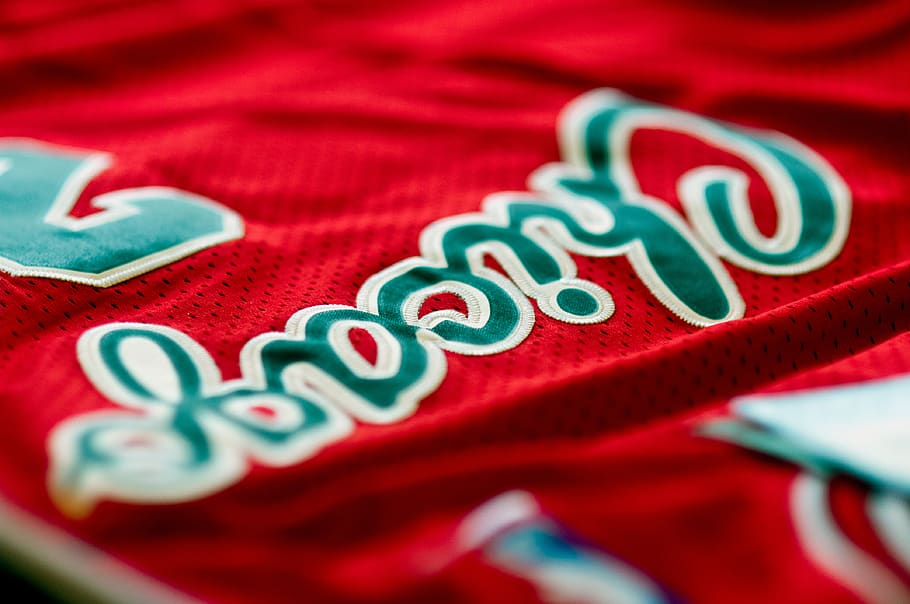 jersey, sports, basketball, Chicago, red, fitness, Jordan, team, selective focus, close-up