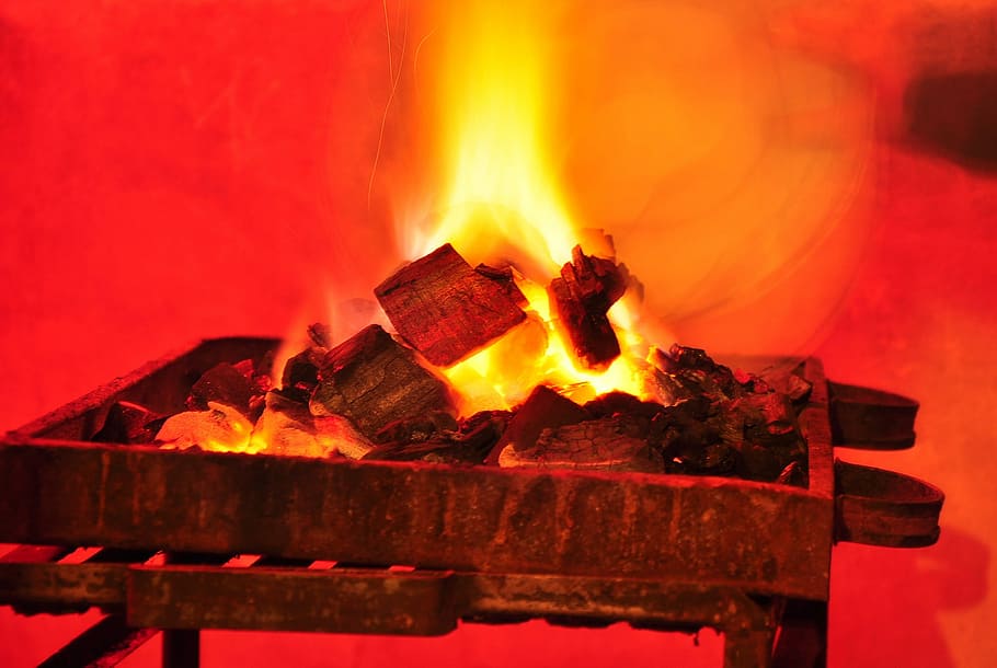 Fuego, ascuas, llamas, quemadura, encendido, barbacoa, candela, fuego - fenómeno natural, llama, calor - temperatura