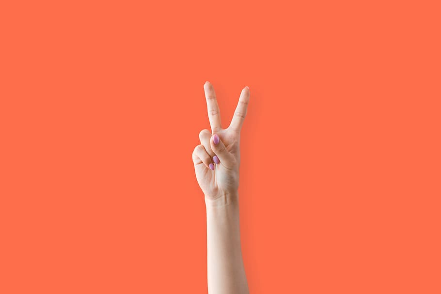 peace hand sign, two, fingers, Peace, Hand Sign, Two Fingers, Up, Woman, good, hands