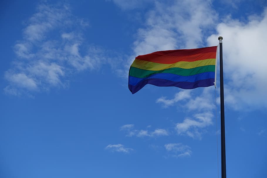 Pride, Gay, Flag, Rainbow, Love, gay pride, rights, homosexuality, cloud - sky, sky