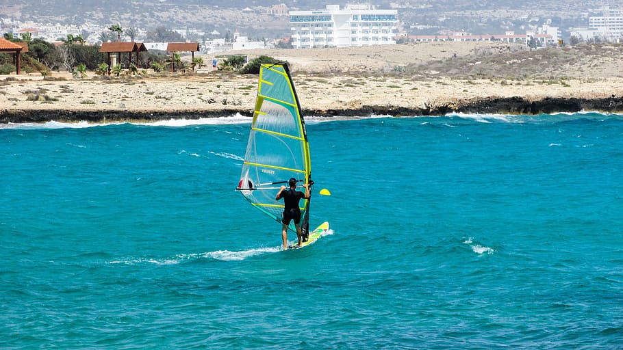 Windsurf, Esporte, Mar, Água, água, vento, atividade, extremo, lazer, estilo de vida