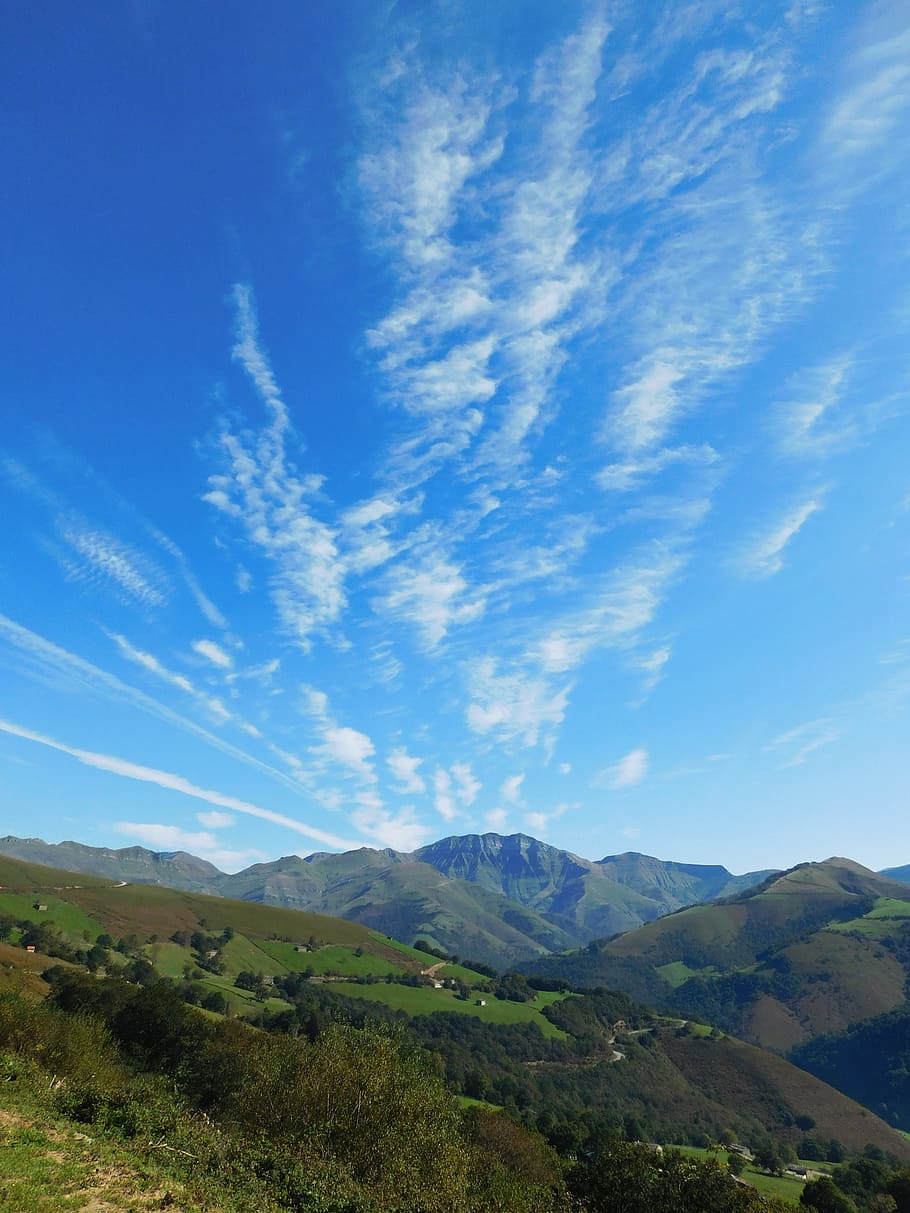 vega de pas, cantabria, valle pasiego, clear, cloud, landscape, horizon, rock, ground, spain