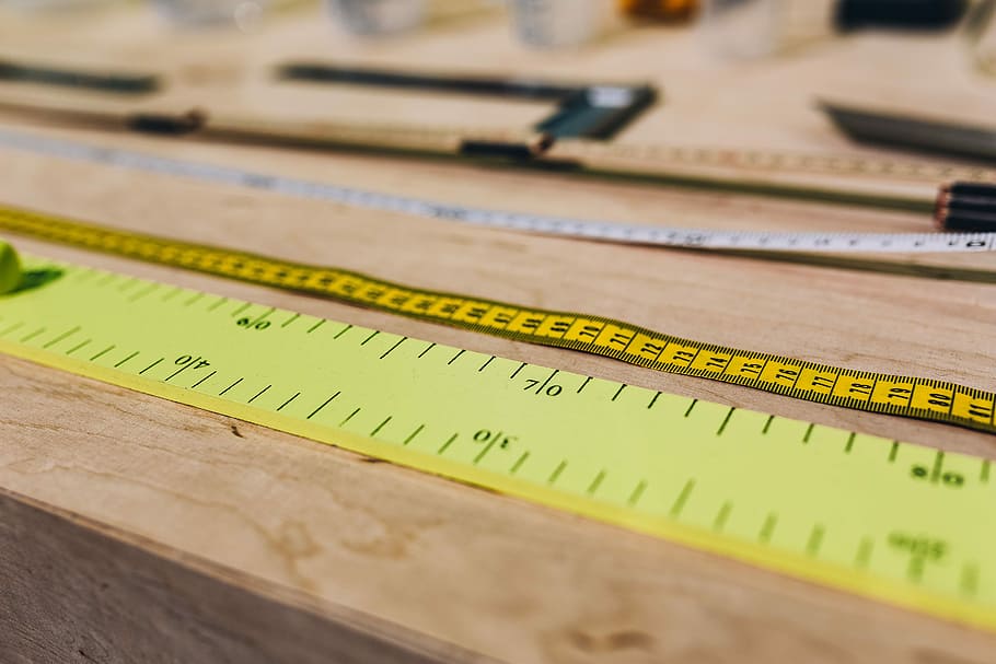 rulers, wooden, table, Close-ups, wooden table, closeup, ruler, measure, tool, maths