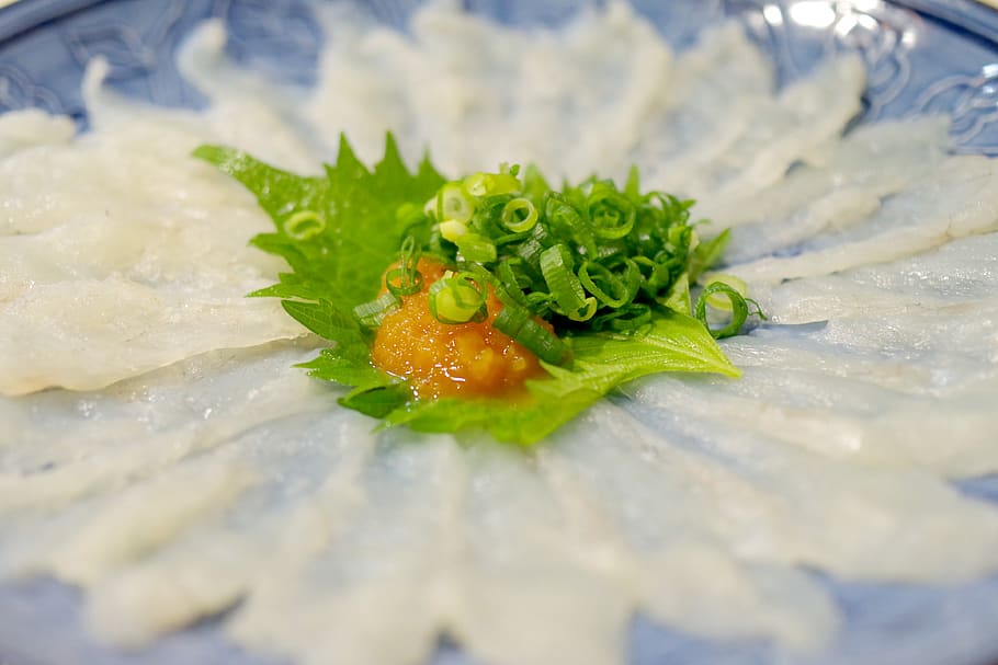 restaurant, japanese food, japan food, fugu, sashimi, thin build, cuisine, diet, fresh, gastronomy