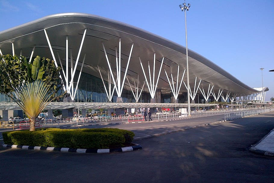 Aeroporto Internacional de Kempegowda, Bangalore, Bengaluru, Índia, Karnataka, arquitetura, Marco, construção, projeto de arquitetura, estrutura