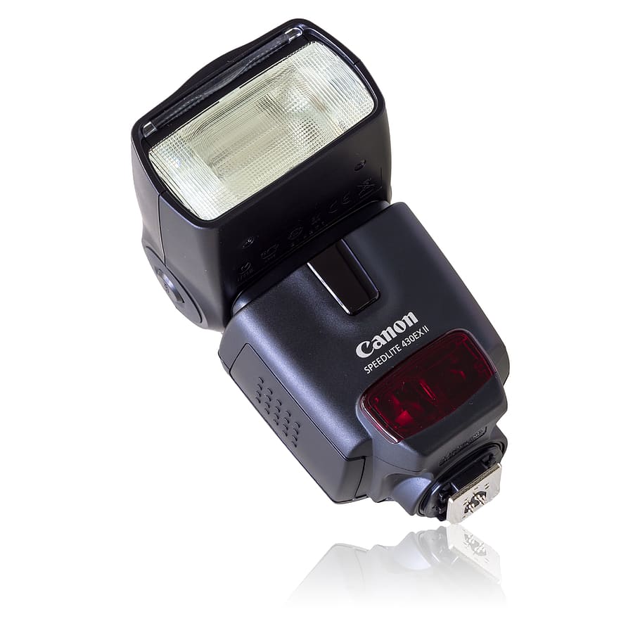 adaptador, negro, cámara, flash canon speedlight 430ex ii, computadora, digital, eléctrica, electrónica, equipo, flash