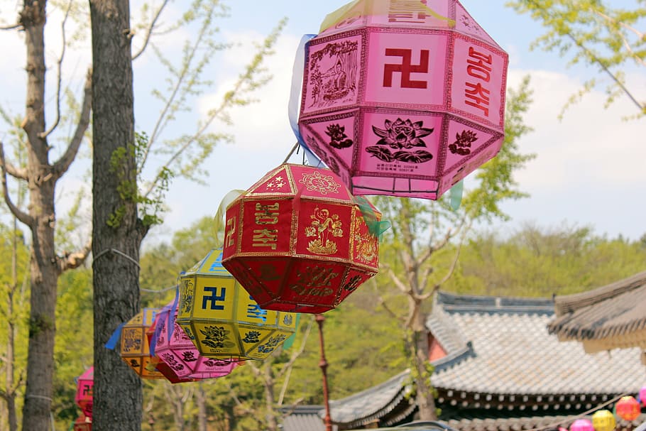 lantern, buddhism, religion, religious, buddha, temple, traditional temples, glyph, communication, hanging