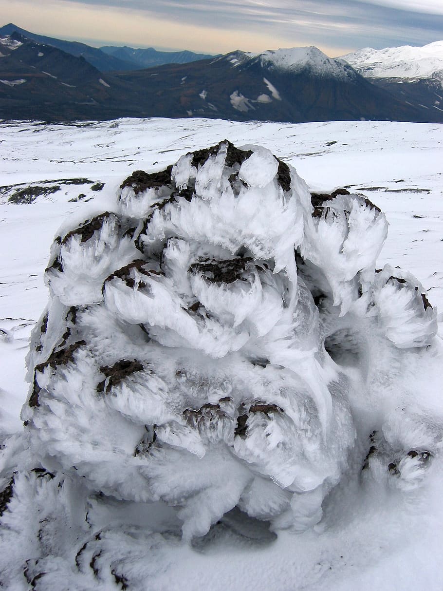山 火山の麓 冬 霜 雪 風景 自然 カムチャッカ 旅 高さ Pxfuel