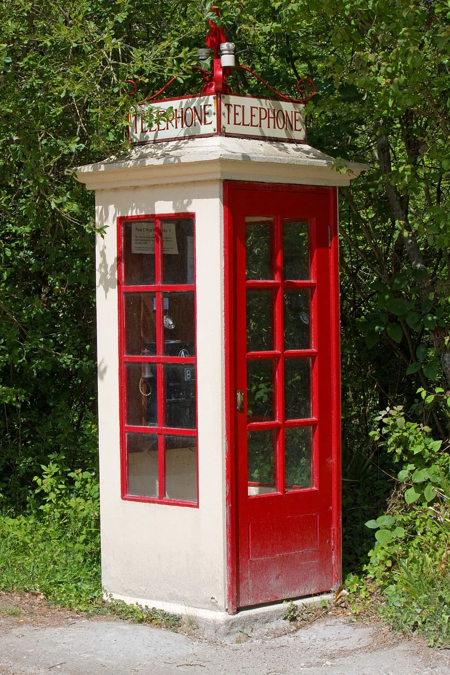 telephone box, vintage, old, english, british, phone, faded, worn, old fashioned, red