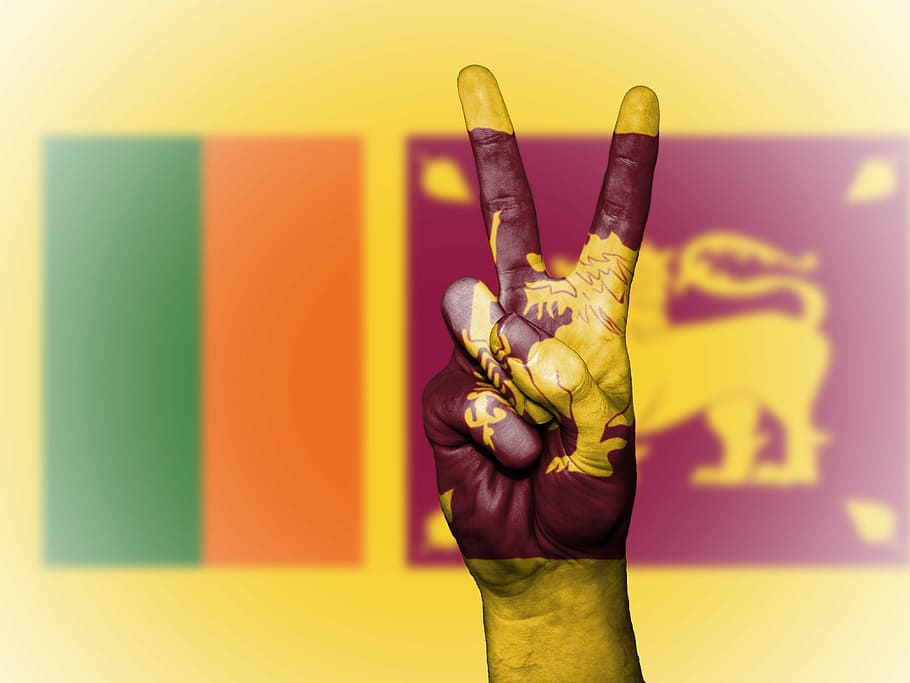 Sri Lanka, paz, mano, nación, fondo, bandera, colores, país, icono, nacional