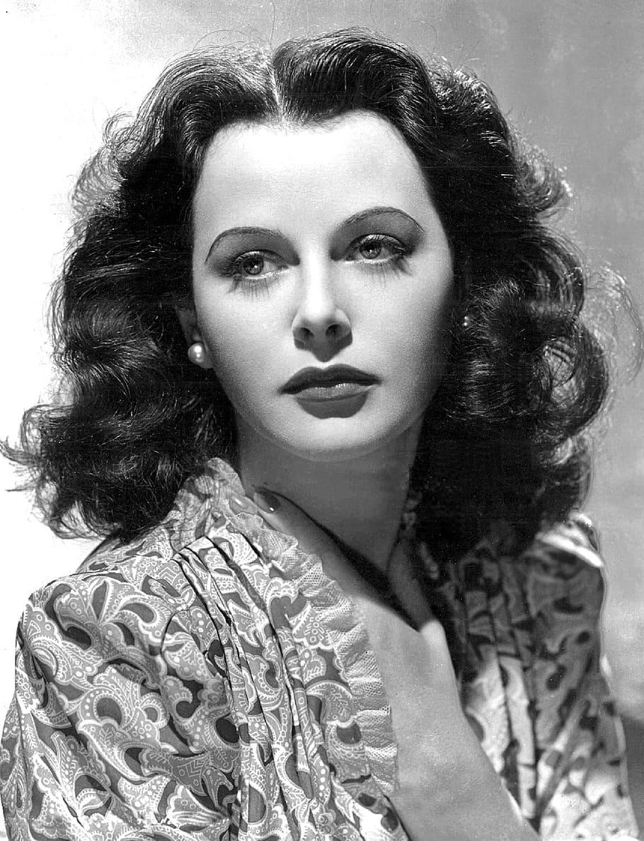 hedy lamarr, actress, vintage, movies, motion pictures, monochrome, black and white, pictures, cinema, hollywood