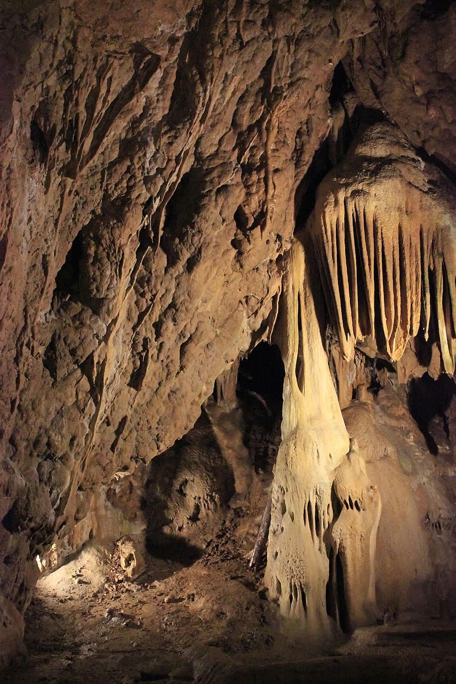 Cueva, Espeluznante, Antiguo, Oscuro, Ligero, Viejo, aterrador, horror, muerte, pared