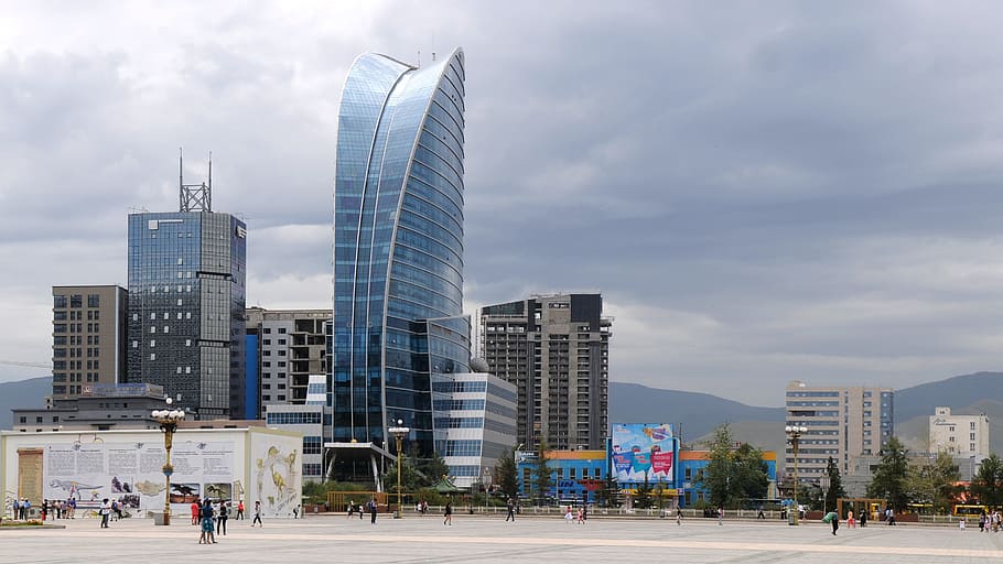 mongolia, capital, ulan bator, skyscraper, building exterior, architecture, built structure, city, building, sky