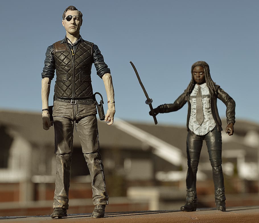 Walking Dead, Michonne, Governador, figura de ação, boneca, tv, televisão, apocalipse, espada, arma