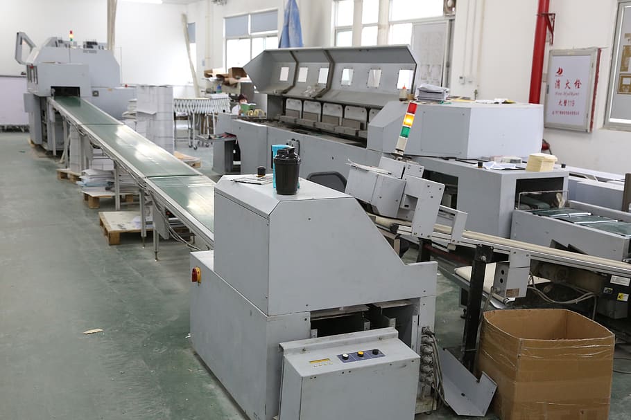 offset printing macine, printing services, bruchure printing, industry, equipment, factory, machinery, indoors, technology, business