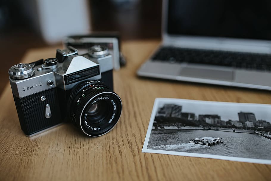 vintage, camera, retro, wooden, photography, blackandwhite, analog, lenses, Old, Zenit