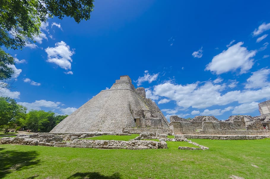 uxmal, maya, pyramid, sky, culture, mexico, history, the past, travel destinations, architecture