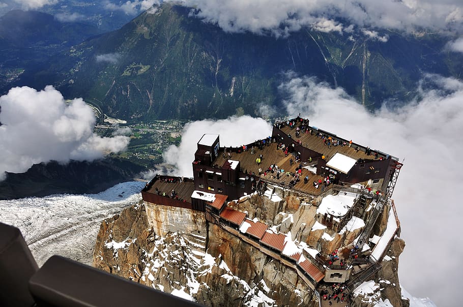 Mont Blanc, Chamonix, Aiguille du Midi, estación de montaña, Francia, montañas, exterior del edificio, arquitectura, estructura construida, montaña