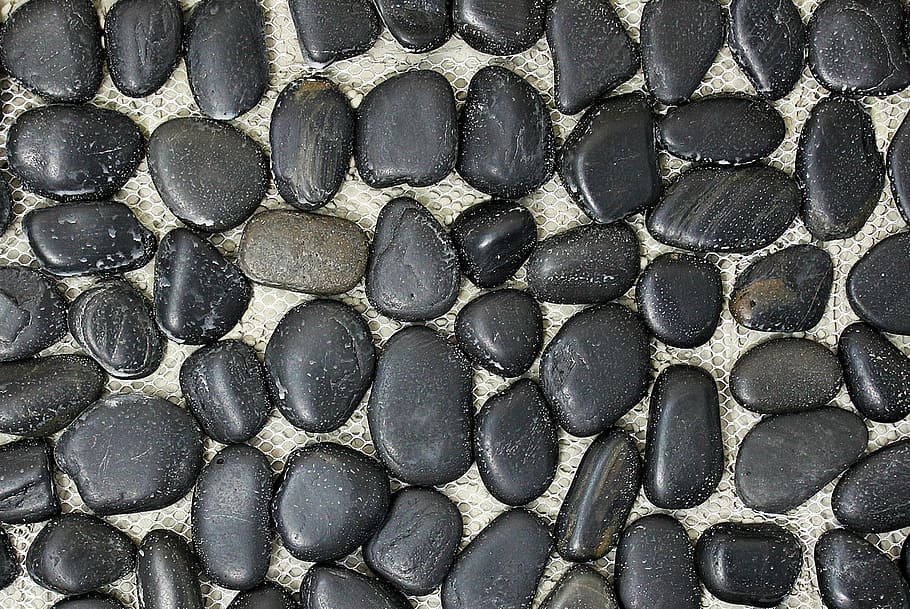 pebbles, pebble mat, decorative stones wall for the, embarrassed, black grey, pebble network, mat, decorative stones, dekokieselsteine, tiler