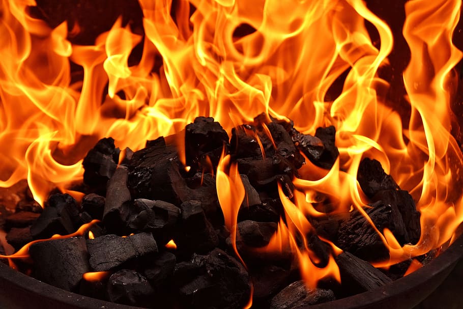fire, flame, carbon, burn, hot, mood, campfire, fireplace, grill, burning