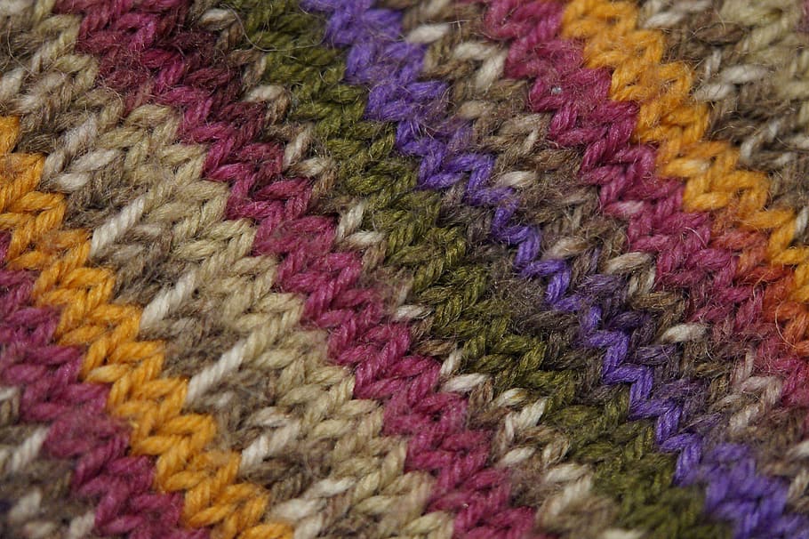 multicolored knit textile, knitted, knitting, knitted fabric, striped, stripes, pattern, colorful, structure, background
