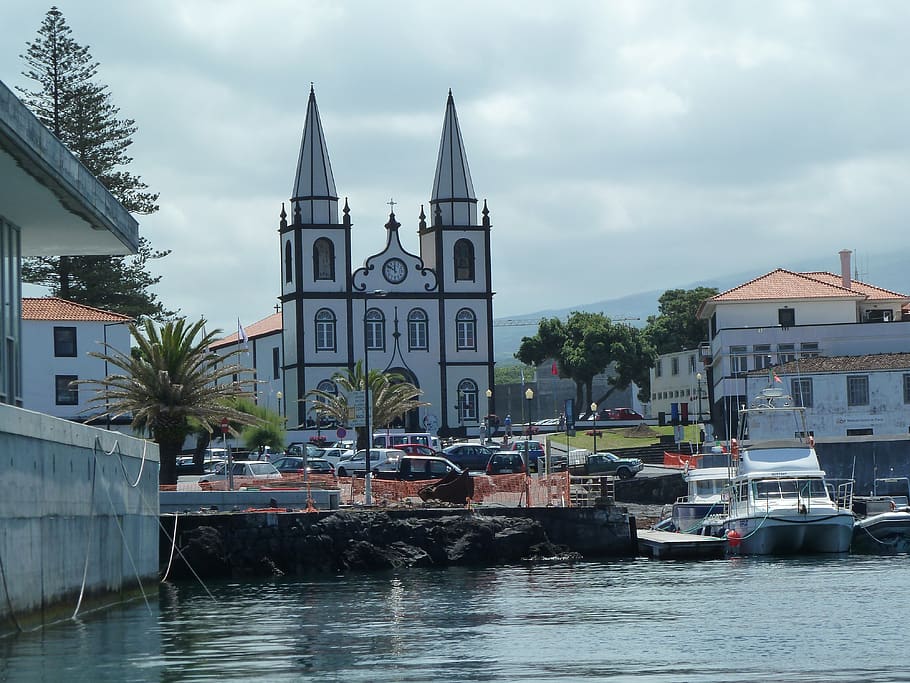 azores, pico, portugal, island, picturesque, travel, church, built structure, architecture, building exterior