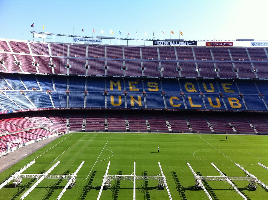 football stadium, estadio, camp nou, barcelona, fc barcelona, stadium, sport, day, architecture, sky
